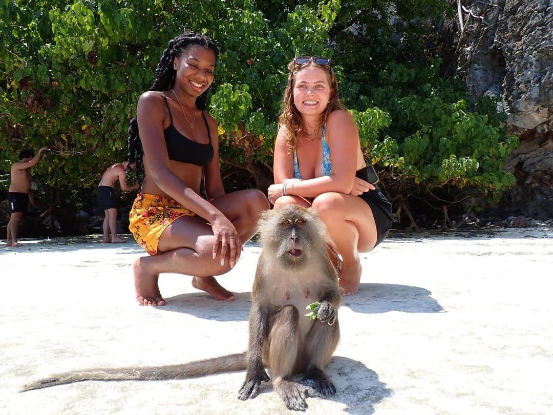 Monos en Monkey Beach